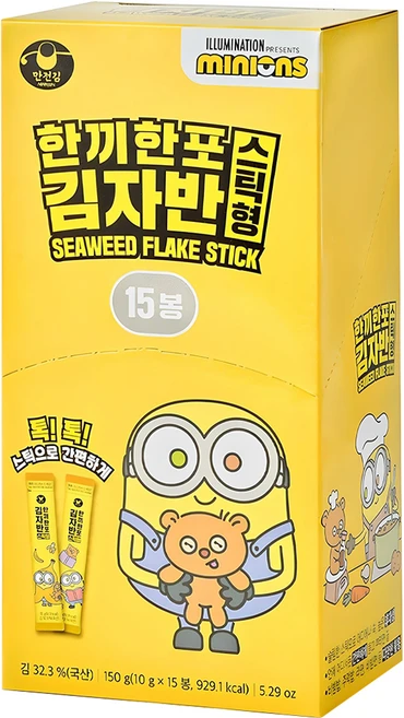 만전김 미니언즈 한끼한포 스틱 김자반, 150g, 1개 - 쿠팡