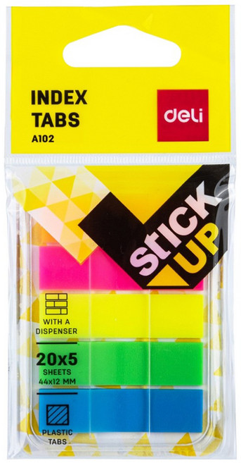 deLi 得力 抽取式指示標籤 EA10202, 1個, 100張, 多色