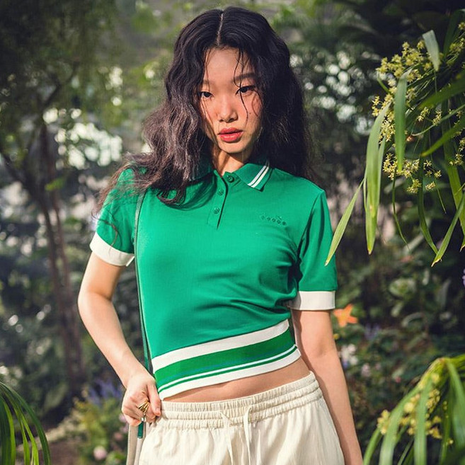 디아도라 여성용 그라지아 테니스 카라 티셔츠