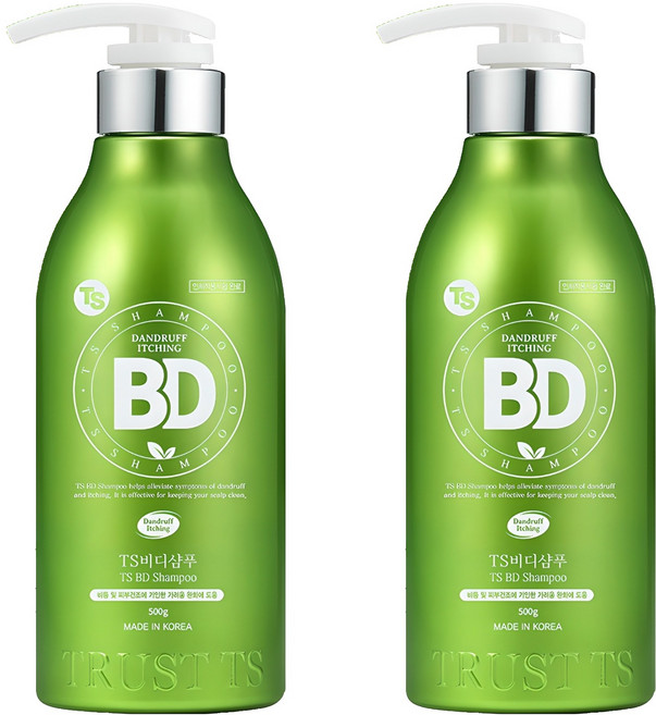 TS 비디 비듬샴푸 상큼한 오렌지향, 500g, 2개