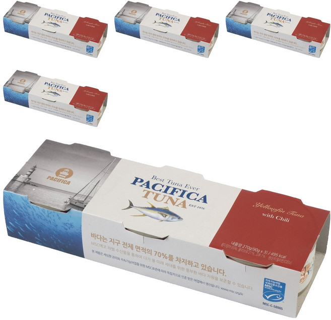 퍼시피카 튜나 위드 칠리, 270g, 5개