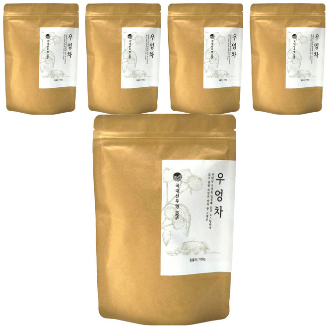 자연지애 껍질째 볶은 우엉차, 100g, 1개입, 5개