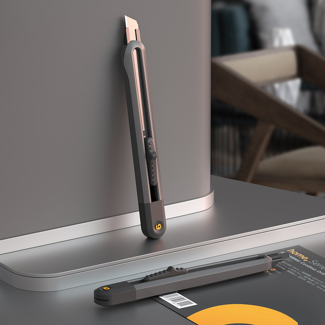 델리 홈시리즈 커터칼 블랙 9mm EHT4009, 1개