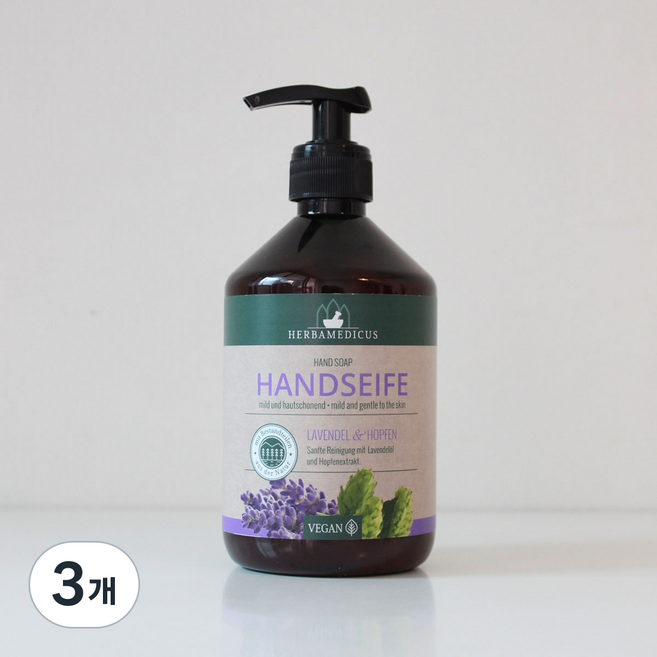 허바메디커스 라벤더 홉 핸드솝, 500ml, 3개