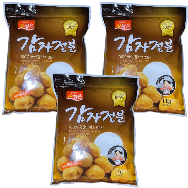 청은에프엔비 감자전분, 1kg, 3개