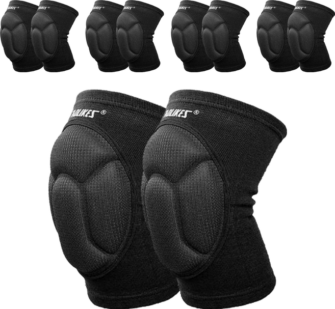 AOLIKES 奧力克斯 加墊防撞護膝 厚度2cm, 黑色, 5雙