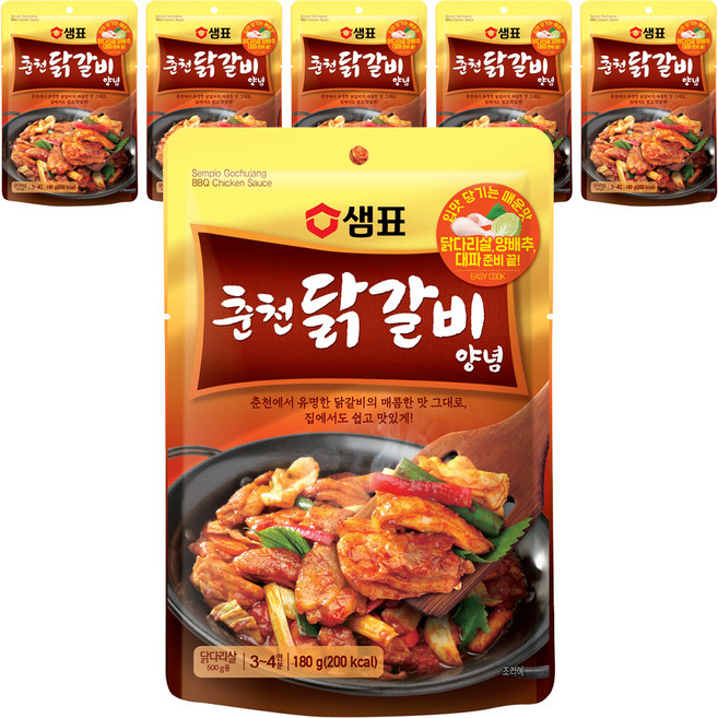 샘표 춘천닭갈비 양념소스, 180g, 6개