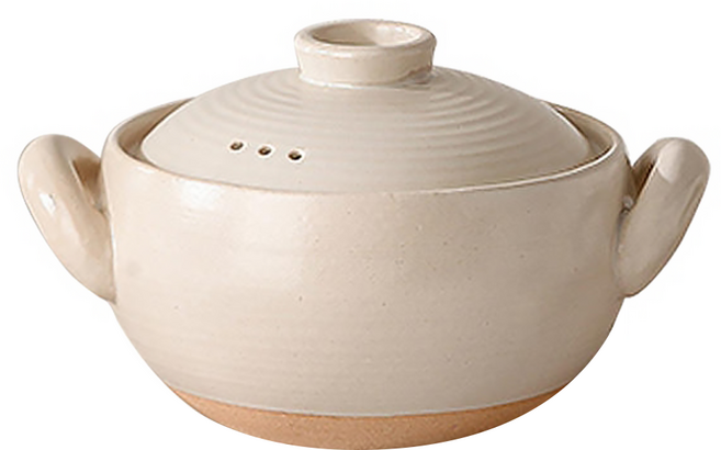 ONE TWO POT 萬土燒 日式燉煮砂鍋/多功能陶鍋/湯鍋 白色 2L, 20cm, 1個