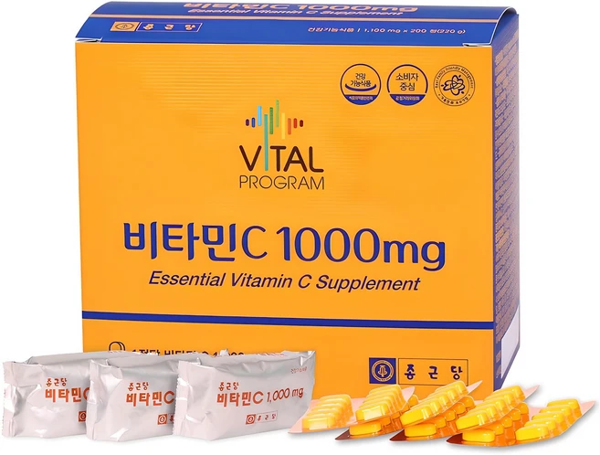 바이탈프로그램 비타민C 1000mg, 200정, 1개 - 쿠팡