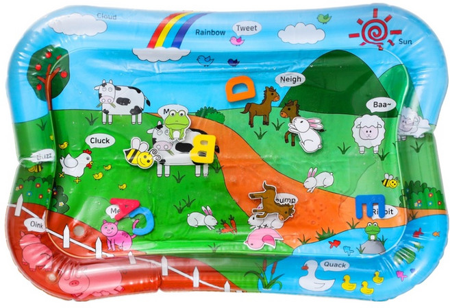 베베솜 유아용 빅 워터매트 촉감발달완구, 동물농장, 1개