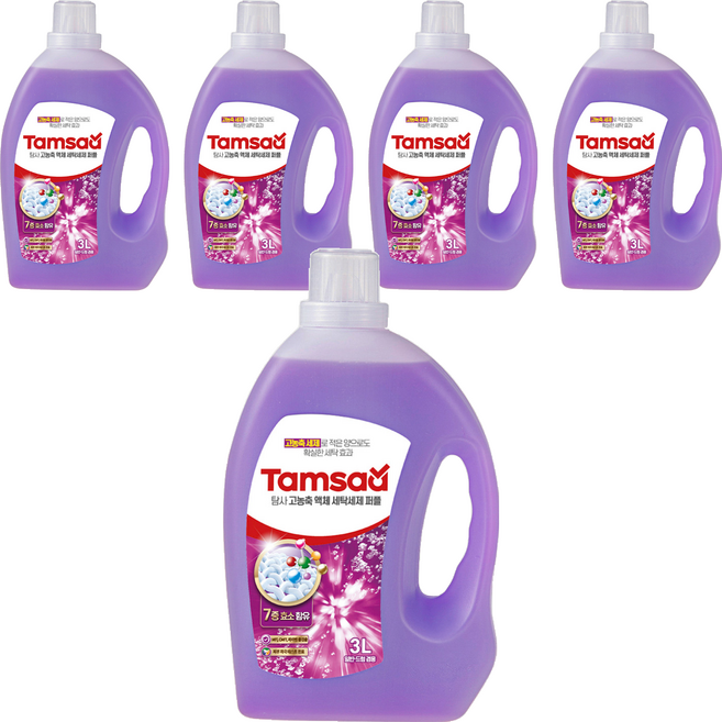 Tamsaa 高濃縮洗衣精, 3L, 5瓶