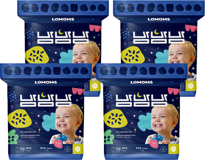 로맘스 밤밤밤 팬티형 기저귀, 점보형(2XL), 80매