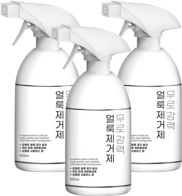 무로 강력 얼룩제거제, 500ml, 3개