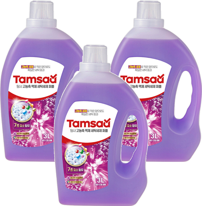 Tamsaa 高濃縮洗衣精, 3L, 3瓶