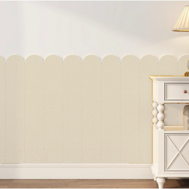 올리웰 접착형 충돌방지 인테리어 벽장식 시트지 6p, 베이지