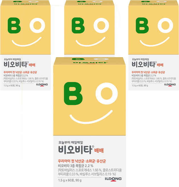 비오비타 배배 유아 유산균, 60회분, 4개