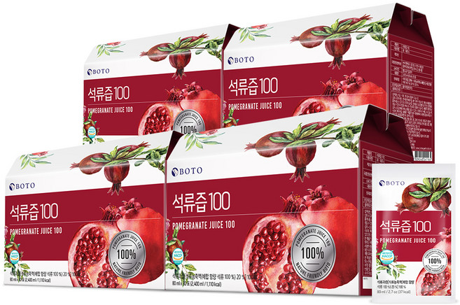 보뚜 석류즙 100, 80ml, 120개