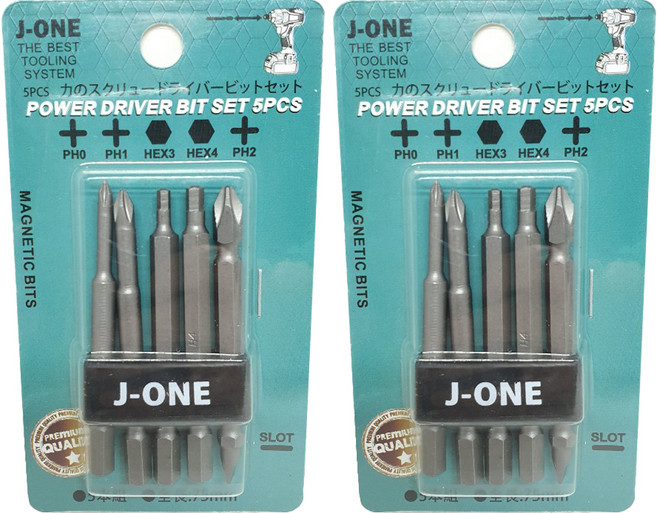 제이원 전동 드라이버 비트 5종 세트, 2세트
