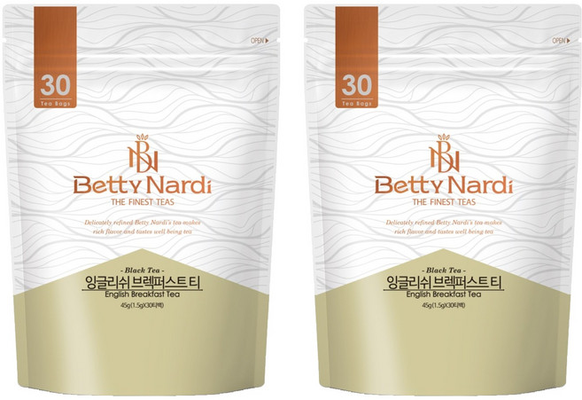 베티나르디 잉글리쉬 브렉퍼스트 티, 1.5g, 30개입, 2개