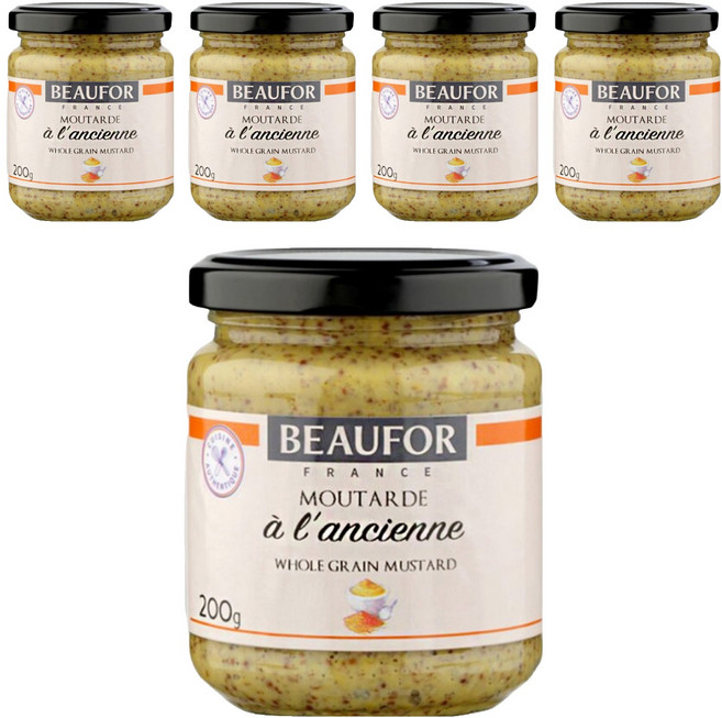 BEAUFOR 堡芙 法式芥末籽醬 200g, 5罐