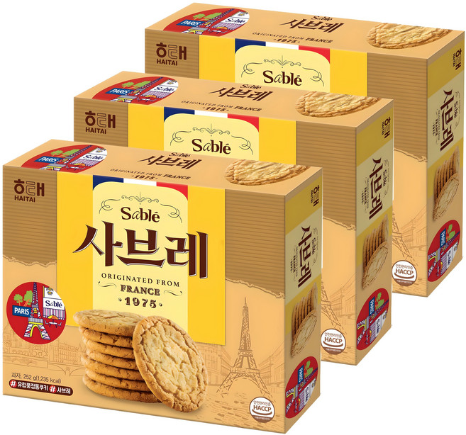 해태제과 사브레, 252g, 3개