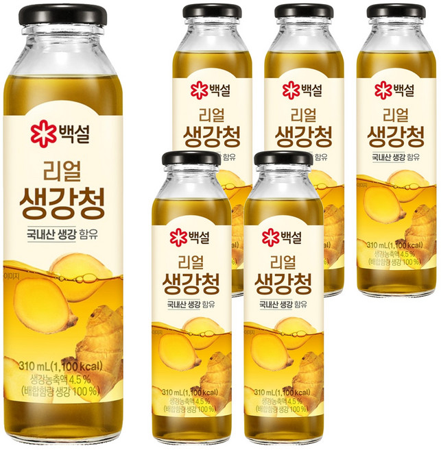 백설 리얼 생강청, 310ml, 6개