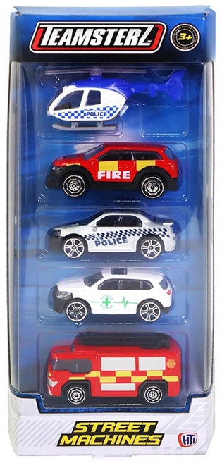 TEAMSTERZ 城市合金車5件組 HT62121, 顏色隨機, 1組