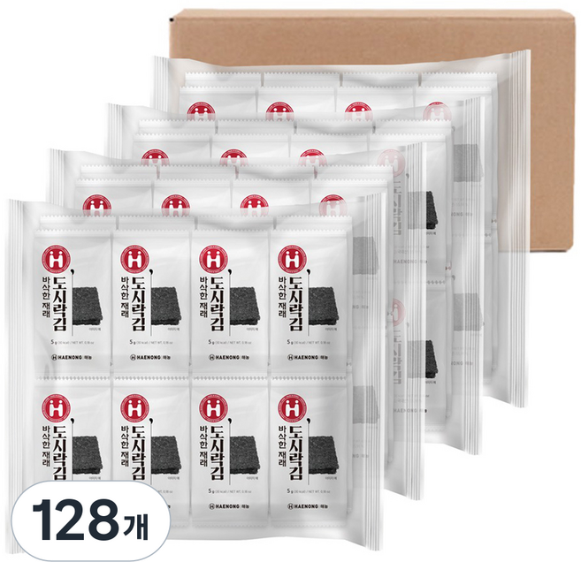 해농 바삭한 재래 도시락김, 5g, 128개