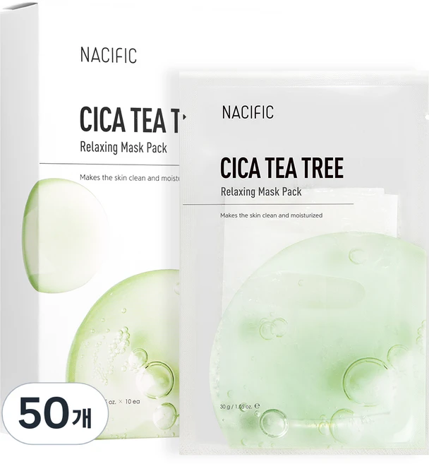 네시픽 시카 티트리 릴렉싱 마스크팩 30g, 1개입, 50개 - 쿠팡