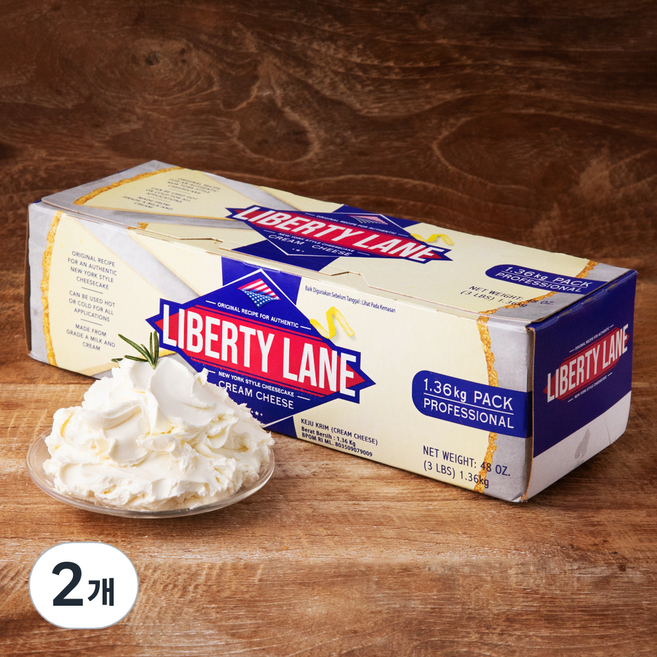 리버티레인 크림 치즈, 1.36kg, 1개입, 2개