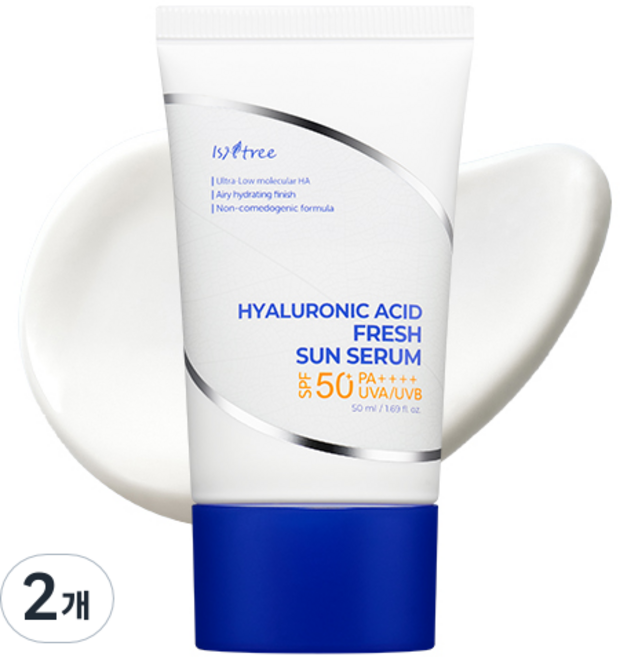 이즈앤트리 히알루론산 프레쉬 선 세럼 SPF50+ PA++++, 50ml, 2개