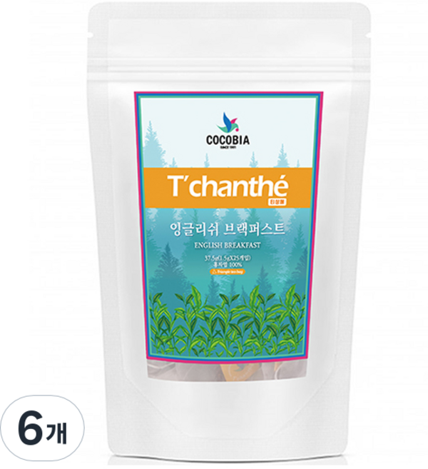 티샹떼 잉글리쉬 브랙퍼스트 삼각망, 1.5g, 25개입, 6개
