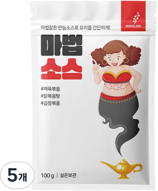 미쓰리 마법소스 조미료, 100g, 5개