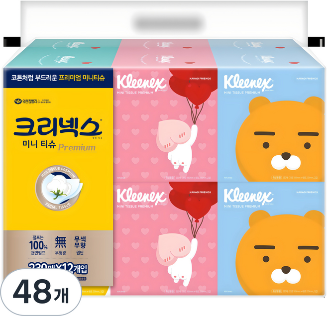 크리넥스 미니 카카오 미용티슈 2겹, 230개입, 48개