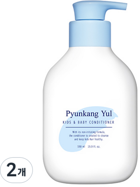 편강율 키즈 앤 베이비 컨디셔너 베이비파우더향, 590ml, 2개