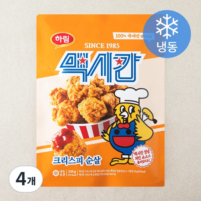 맥시칸 크리스피 순살 (냉동), 350g, 4개 - 쿠팡