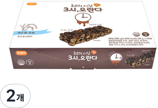 왕궁병과 초코 쌀 오란다 스낵 10p, 280g, 2개