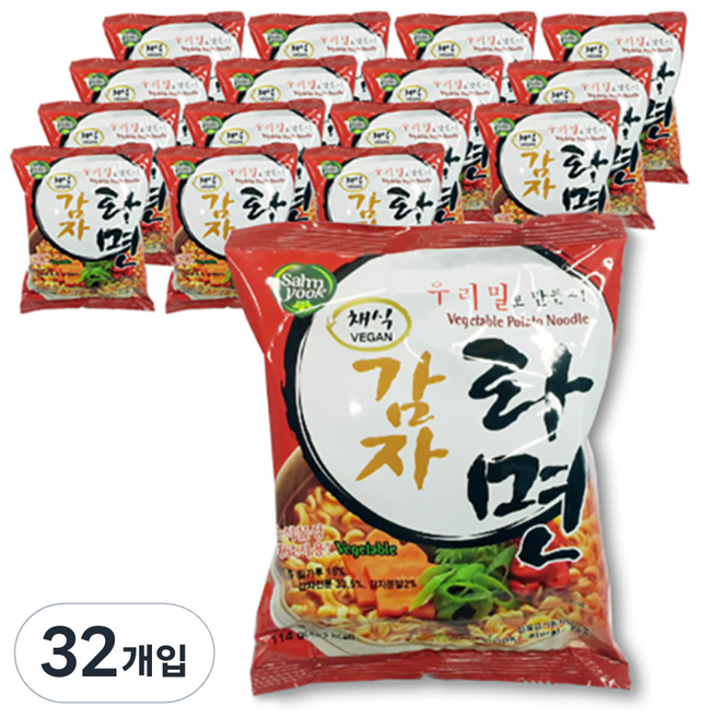 삼육 우리밀 감자라면 114g, 32개