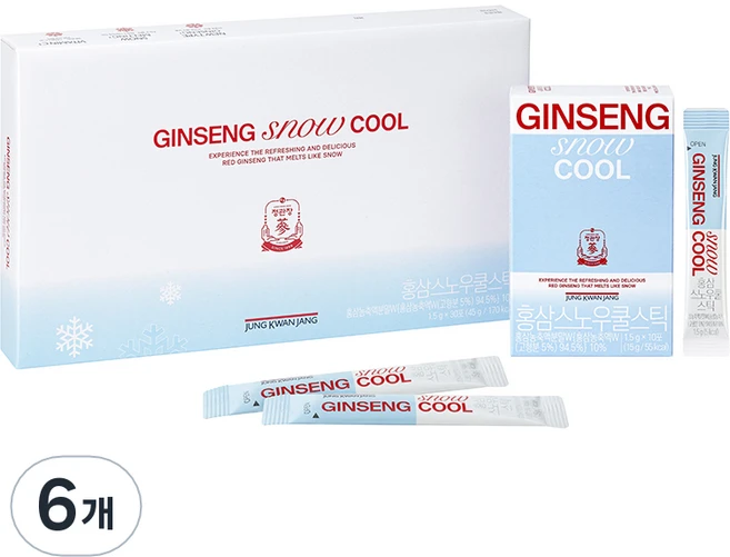 정관장 홍삼스노우쿨스틱 10p, 15g, 6개 - 쿠팡