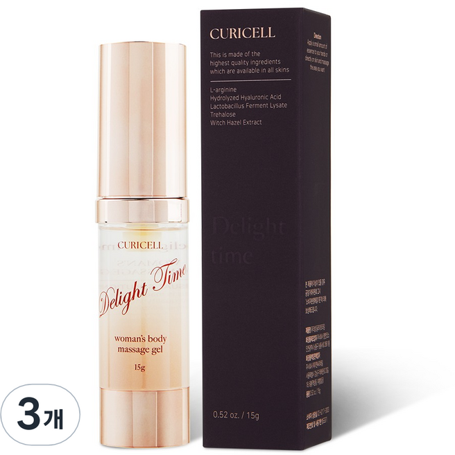 Curicell Delight Time 女性身體按摩凝膠, 3個
