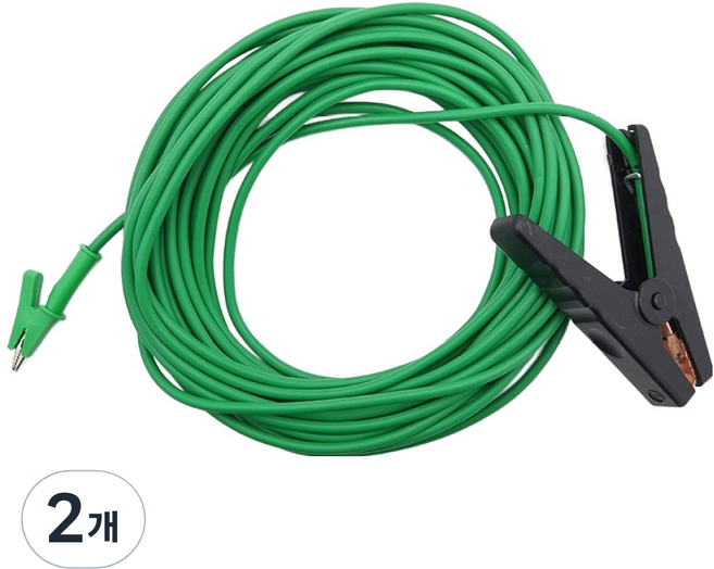 컴스 집게 어싱 케이블 10M BE1010, 2개