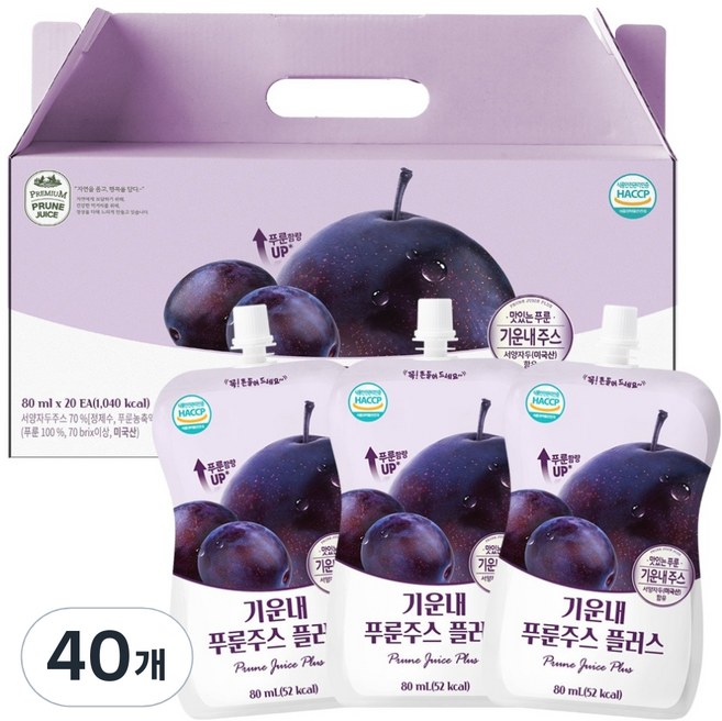 Organicmaru 打氣李子果汁Plus, 40個, 80ml