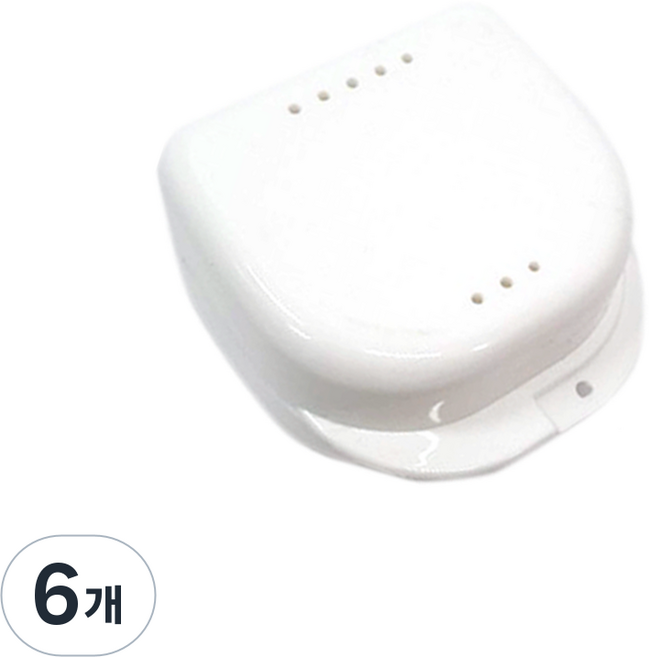 교정장치 스플린트 보관 리테이너 케이스 대, 화이트, 6개