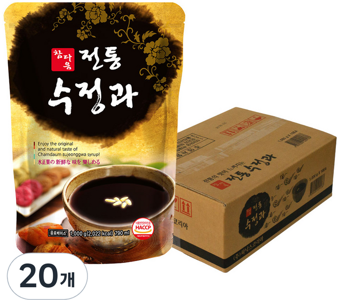 파낙스 참다음 전통수정과, 790ml, 20개