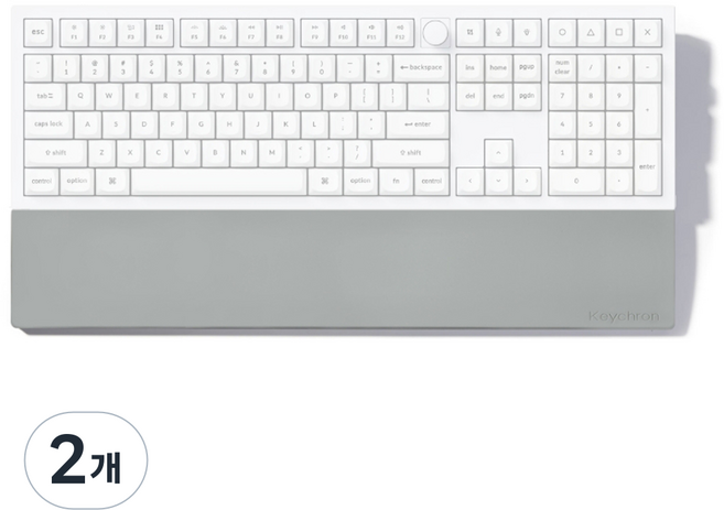 Keychron 矽膠手託 PR69 K10 PRO / Q6 / Q6 PRO / Q6 MAX / Q14 PRO / V6, 2個, 灰色