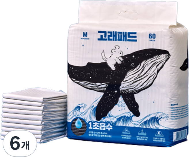 FiTPET 狗狗鯨魚尿布墊, 6個, 60入