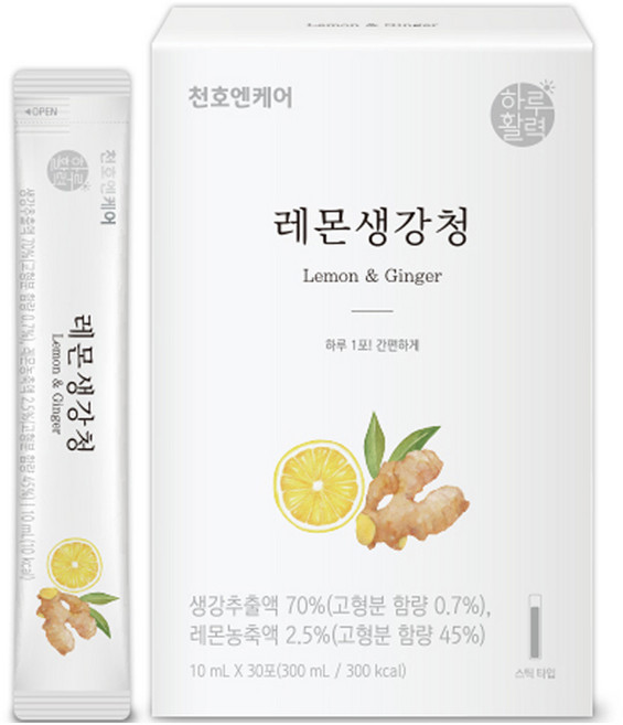 하루활력 레몬생강청, 300ml, 1개