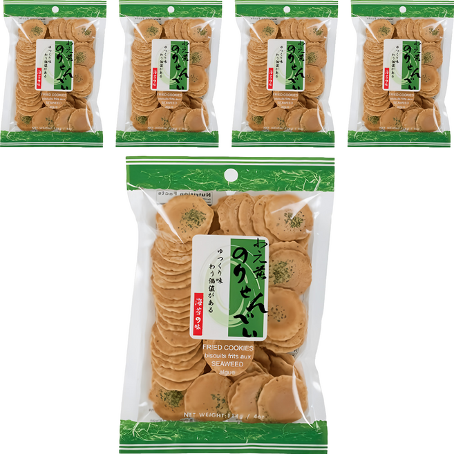 九福 海苔煎餅 FRIED COOKIES biscuits frits aux SEAWEED, 114g, 5包