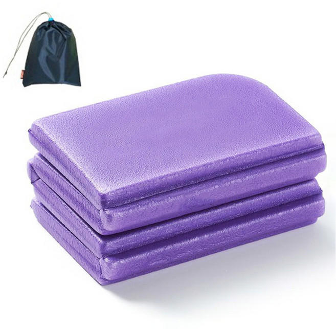 생활의지혜 휴대용 초경량 접이식 등산방석 + 파우치, 퍼플