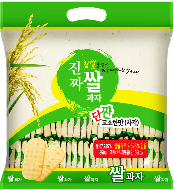 진짜 쌀과자 사각, 650g, 1개